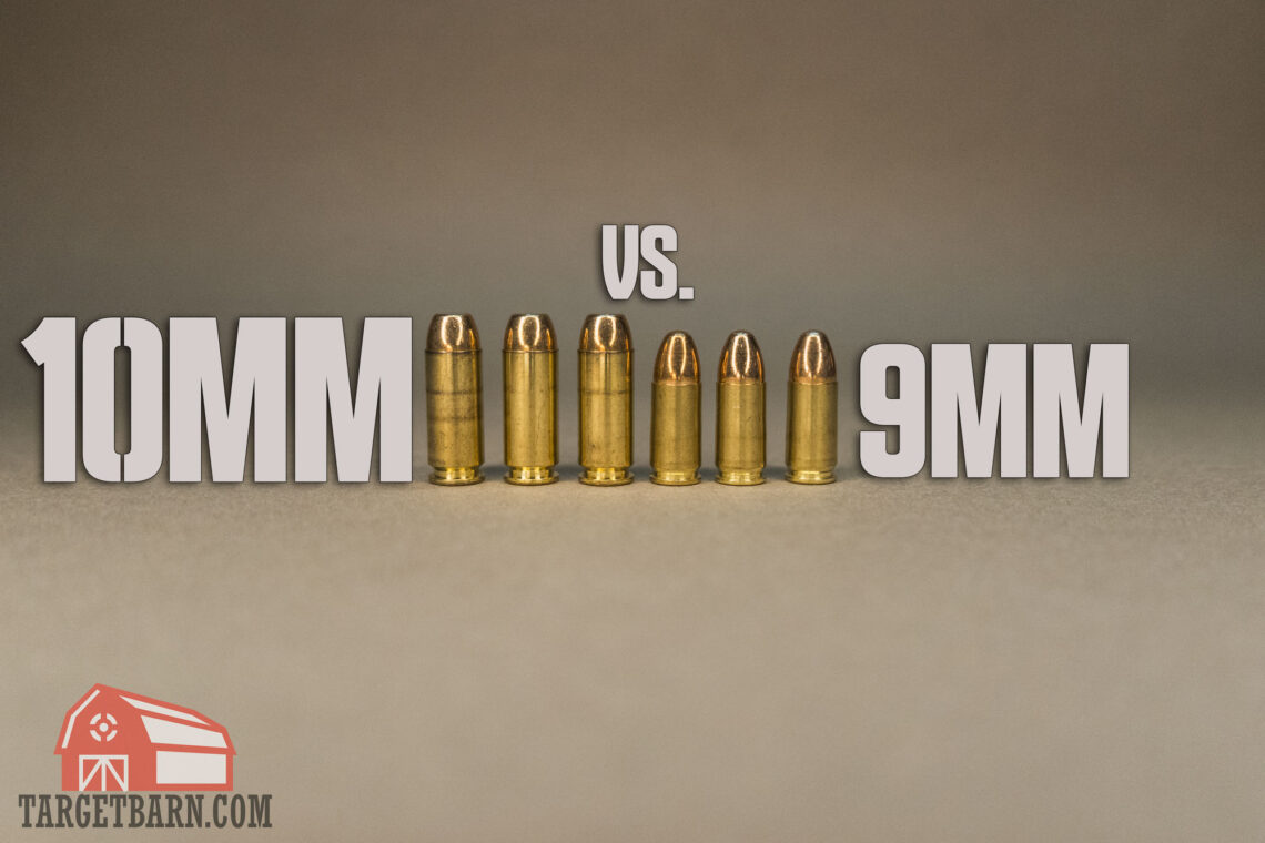 10mm vs 9mm hero showing three rounds of 10mm and 9mm