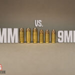 10mm vs 9mm hero showing three rounds of 10mm and 9mm