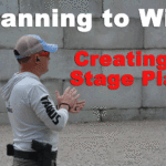 The author shooting a Bianchi Cup match and creating a plan for the stage