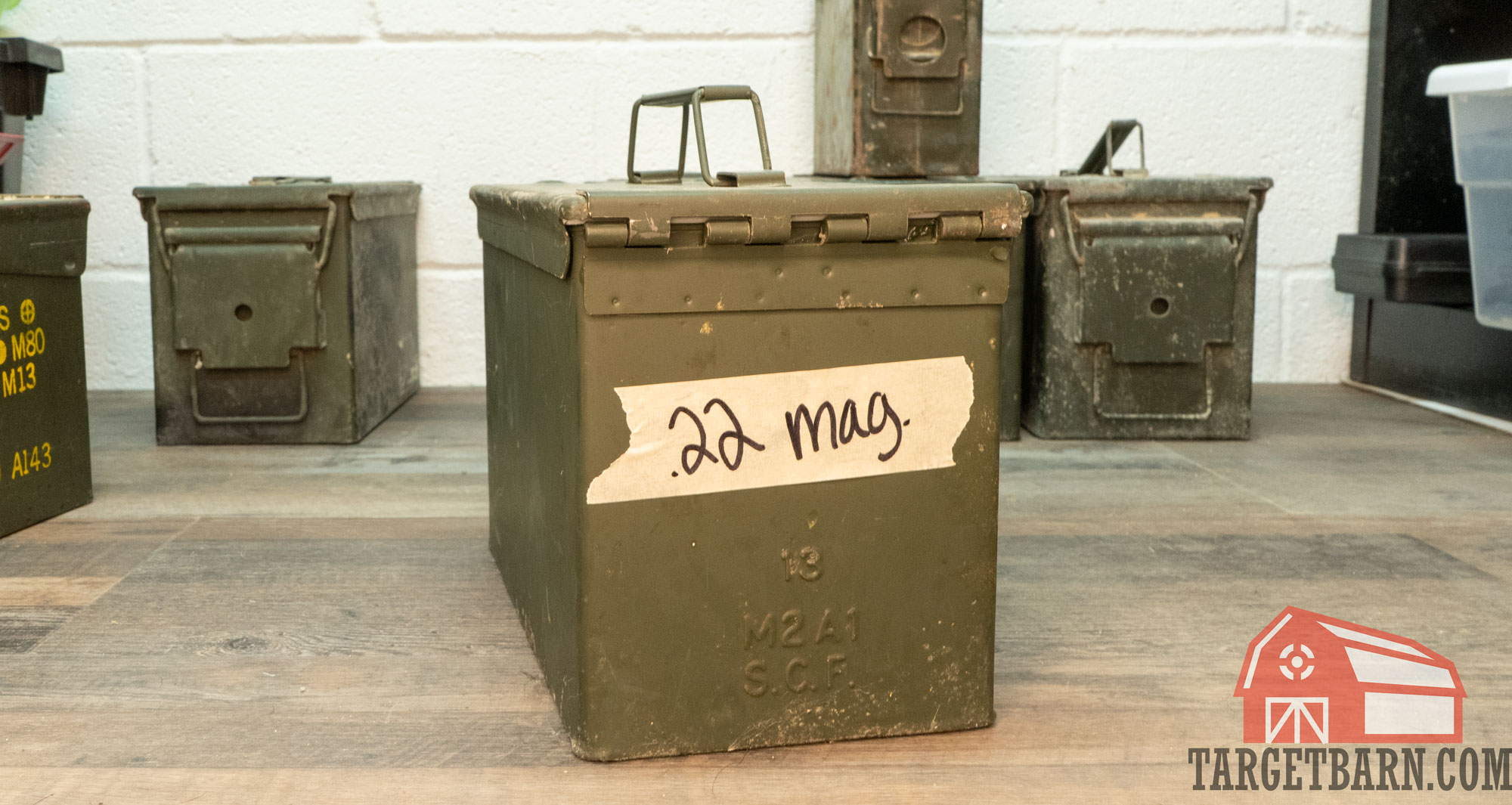 an ammo can labeled with the caliber .22 magnum