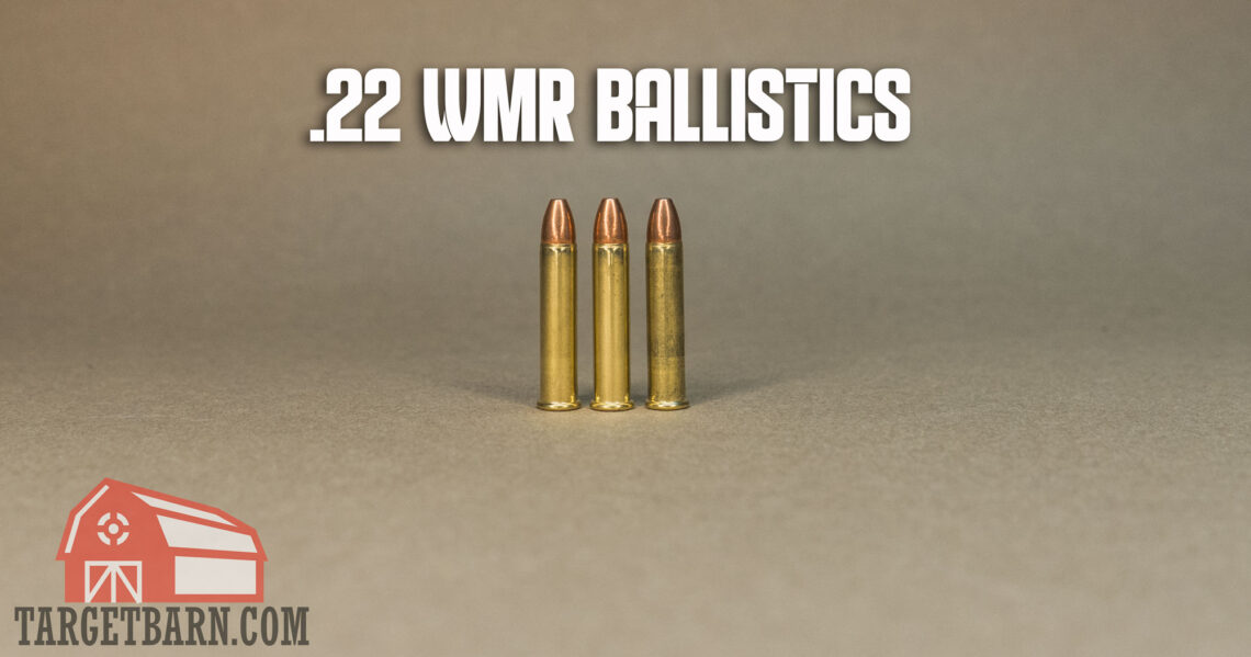 three rounds of 22 wmr and "22 wmrballistics" typed for the hero image