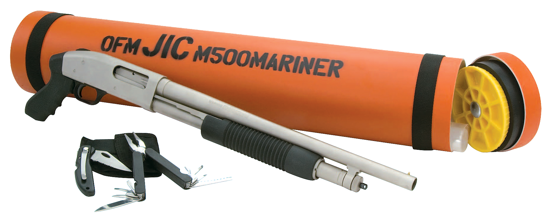 a mossberg 500 mariner shotgun with a water resistant tube
