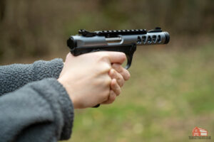 rimfire pistol at the range