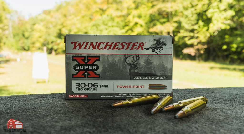 a box and rounds of winchester 30-06 powerpoint rounds