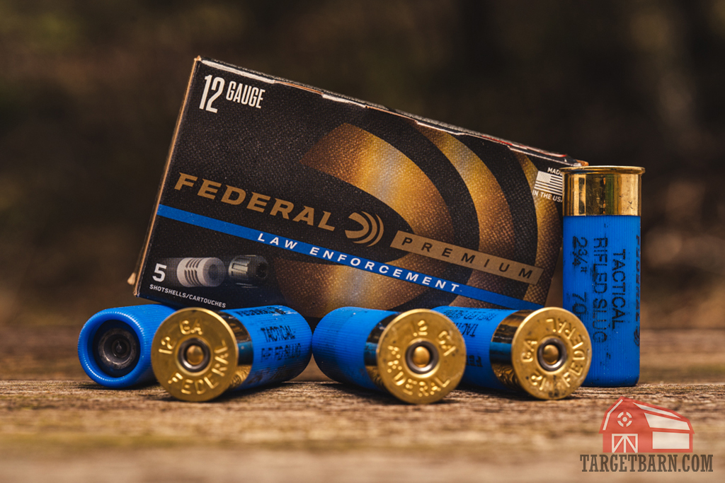 Federal Tactical 12 gauge rifled slugs Federal Tactical 12 gauge rifled slugs displayed