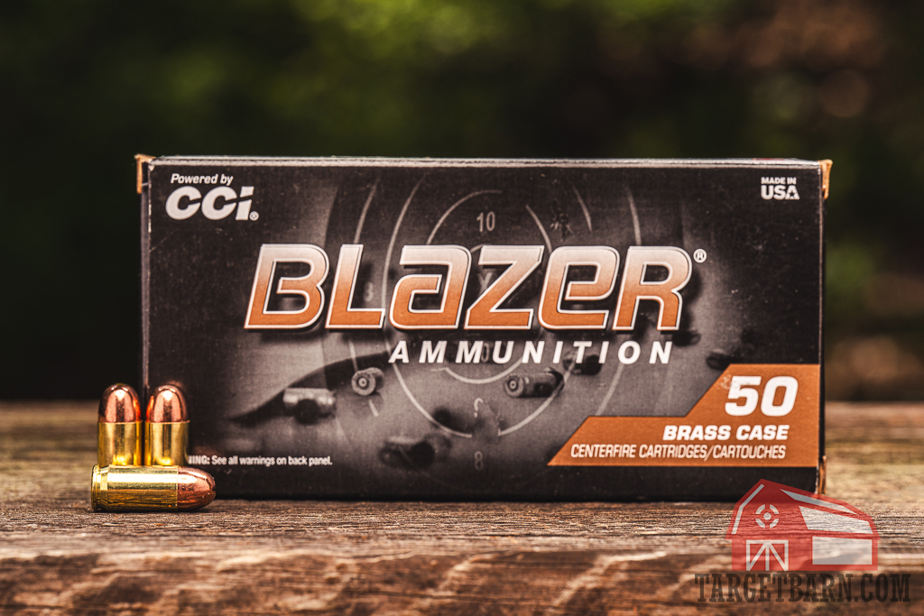 Blazer Brass 380 ACP Blazer Brass 380 ACP ammo on display at the range