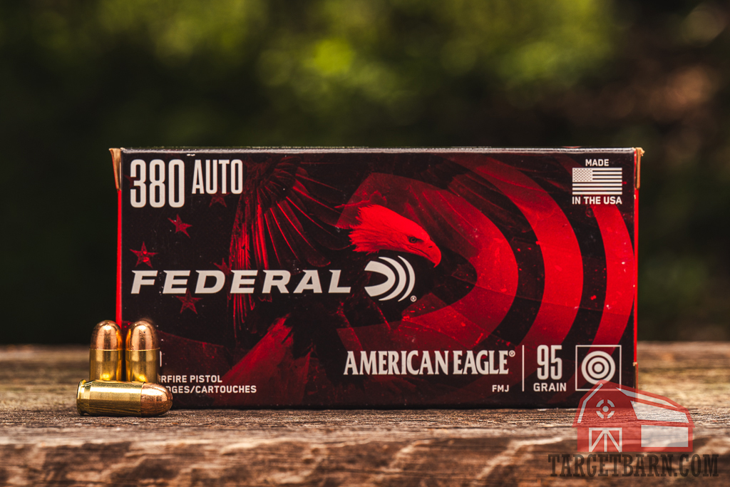 Federal 380 ACP ammo Federal American Eagle 380 ACP ammo on display