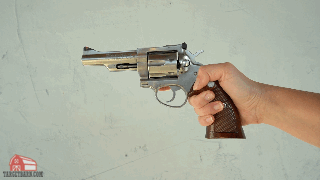 a gif showing how to shoot a double action revolver in double action and single action