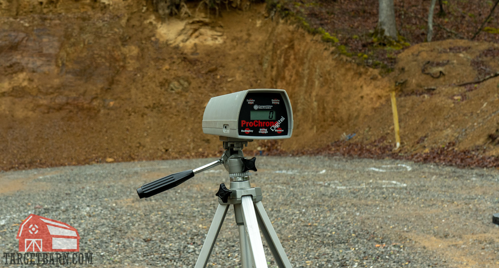 a chronograph at the range to test velocities for the hornady critical defense .380 review