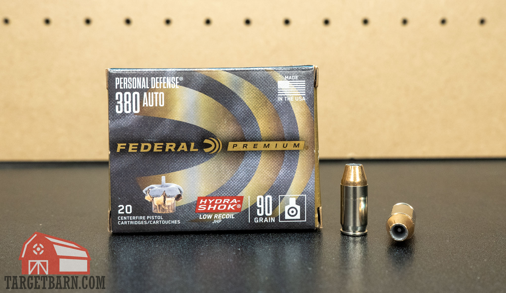 a box and two rounds of federal hydra shok 380