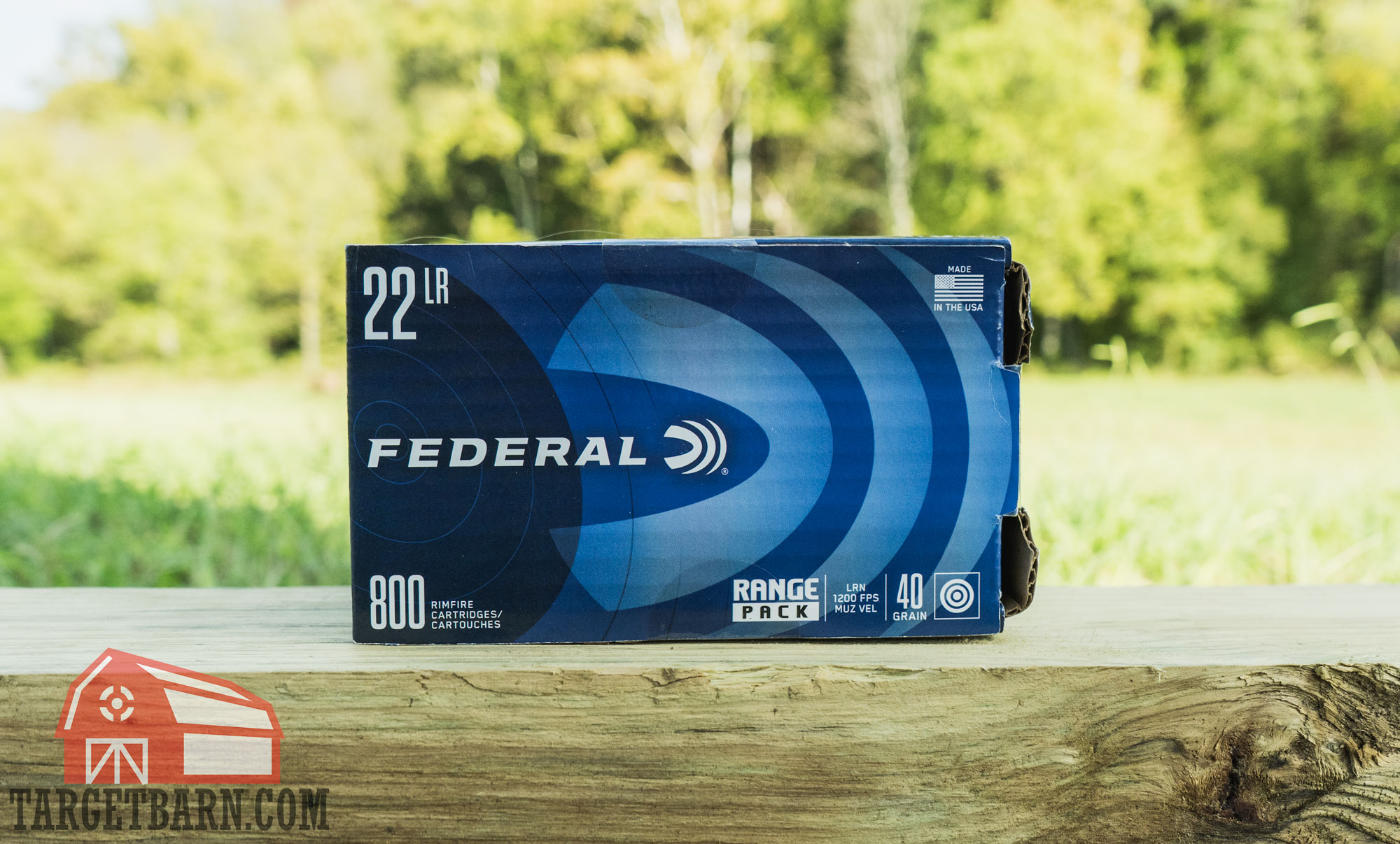 an 800-round box of federal champion .22lr range pack