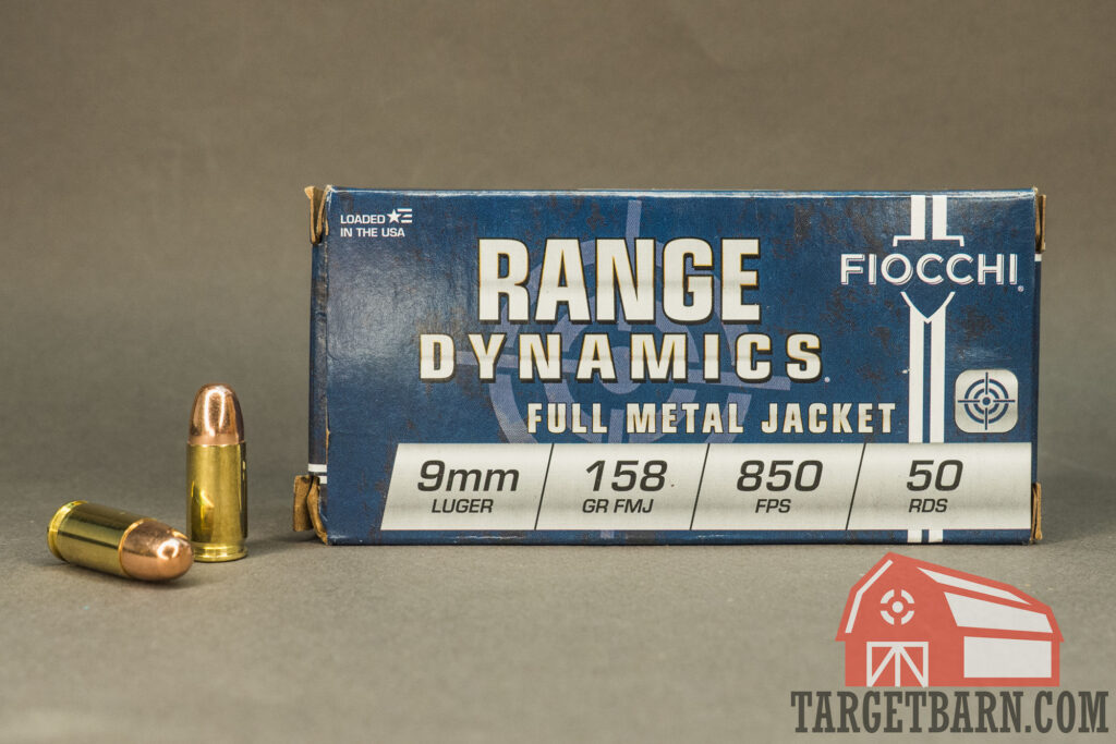 a box and two rounds of fiocchi subsonic 9mm