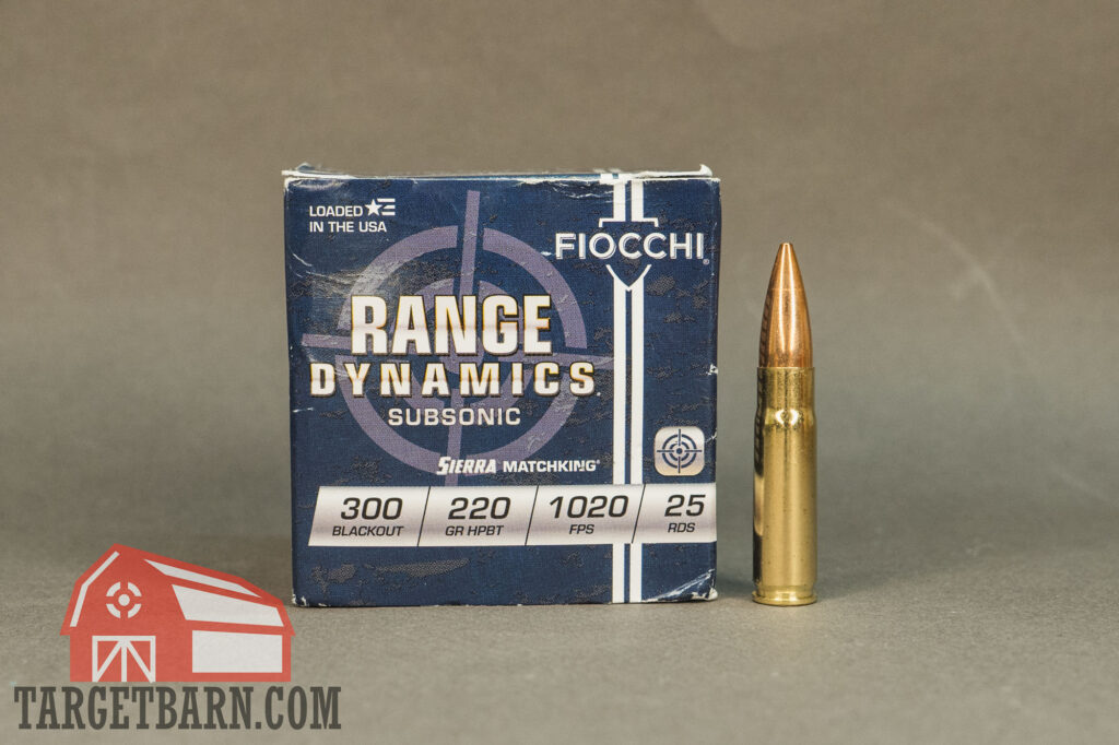a box and one round of fiocchi 220gr. 300blackout