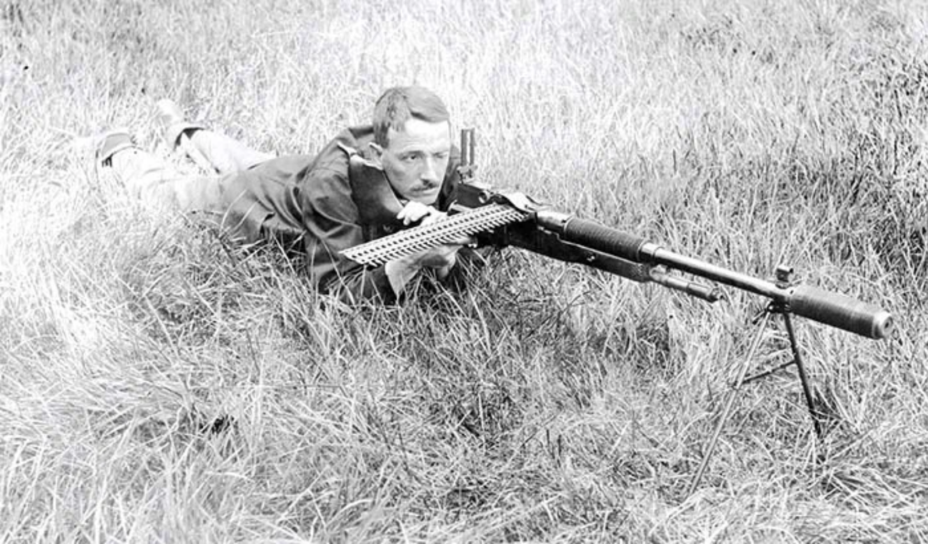 hiram percy maxim shooting a suppressed rifle