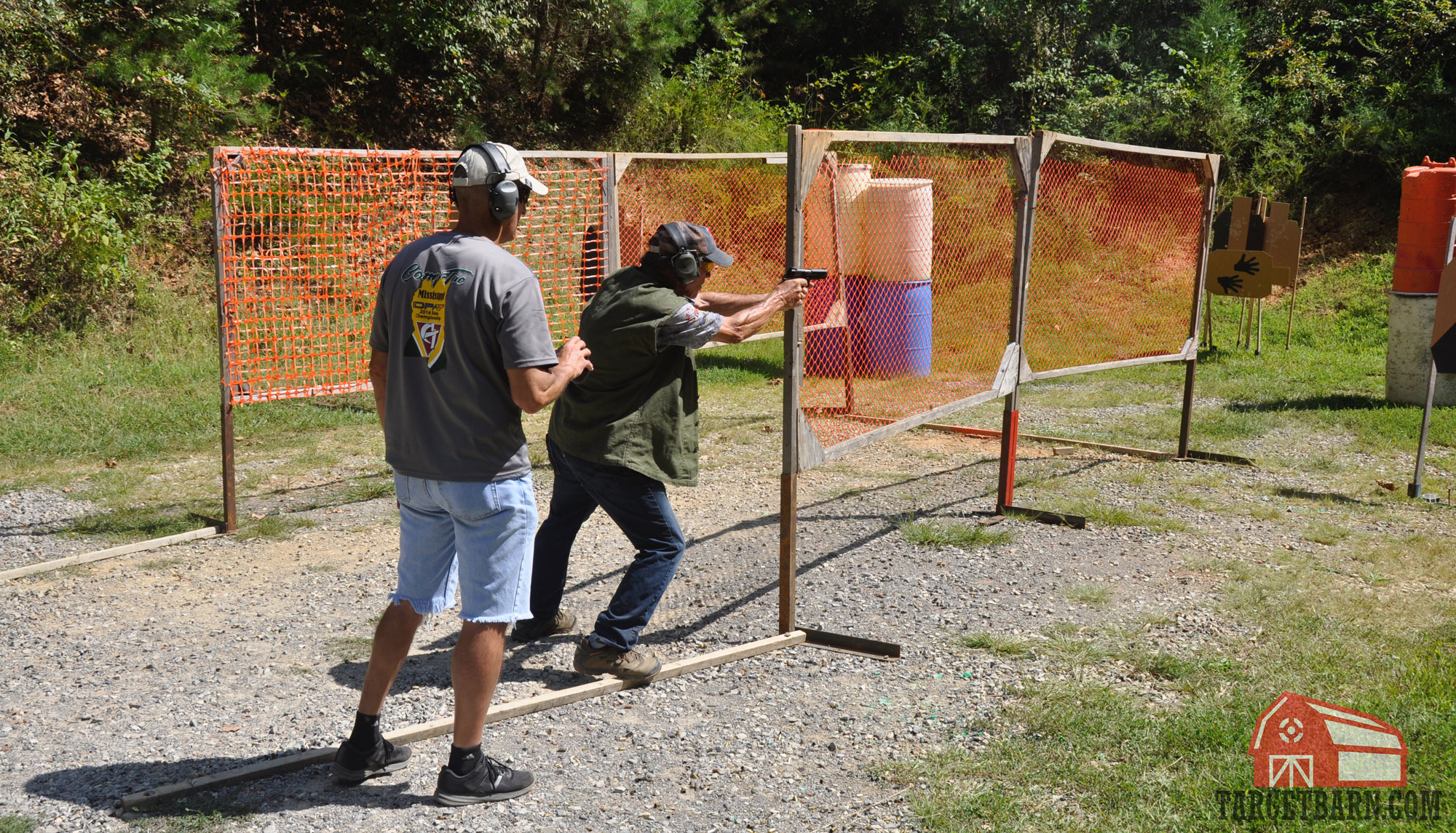 a man competing in an idpa match