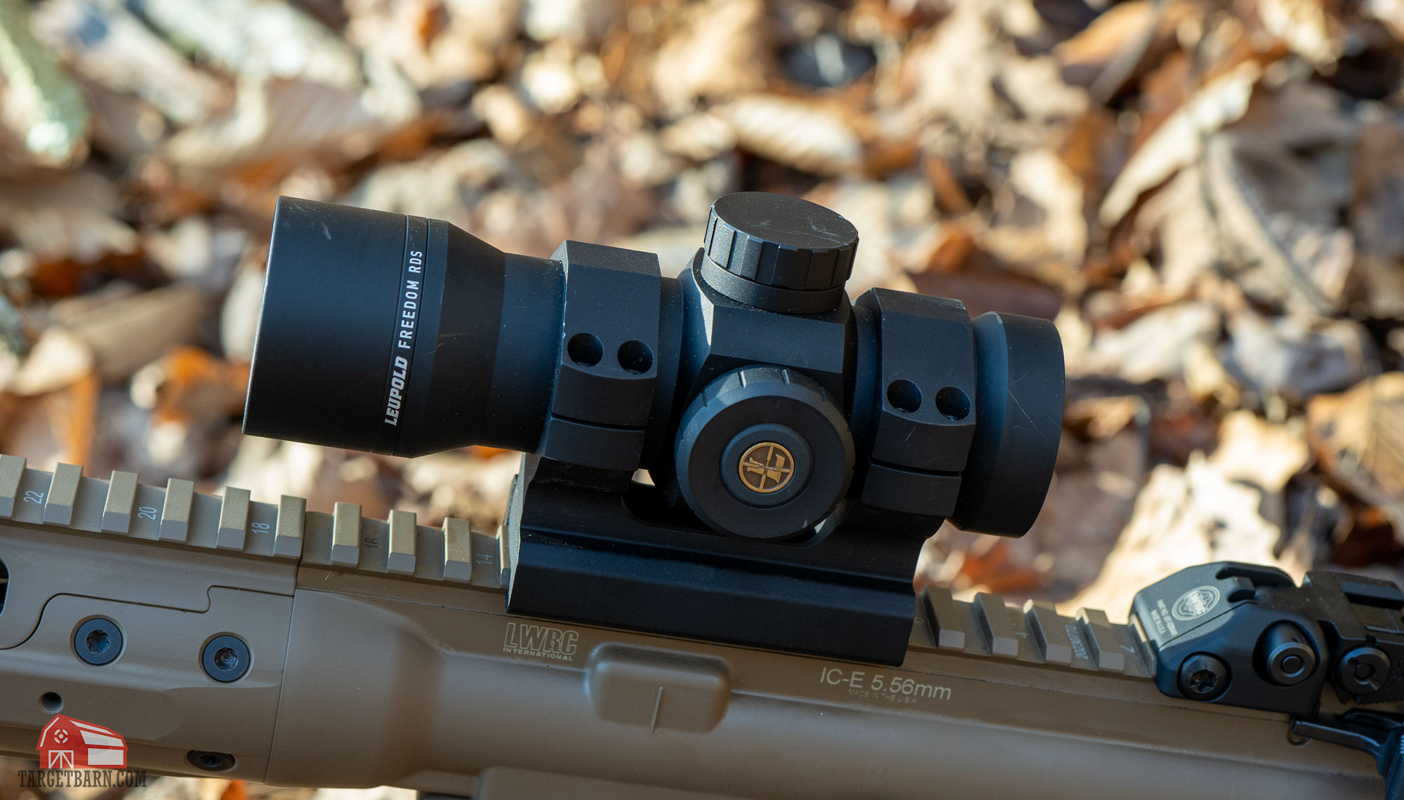 a leupold freedom rds red dot sight mounted no an ar-15 rifle