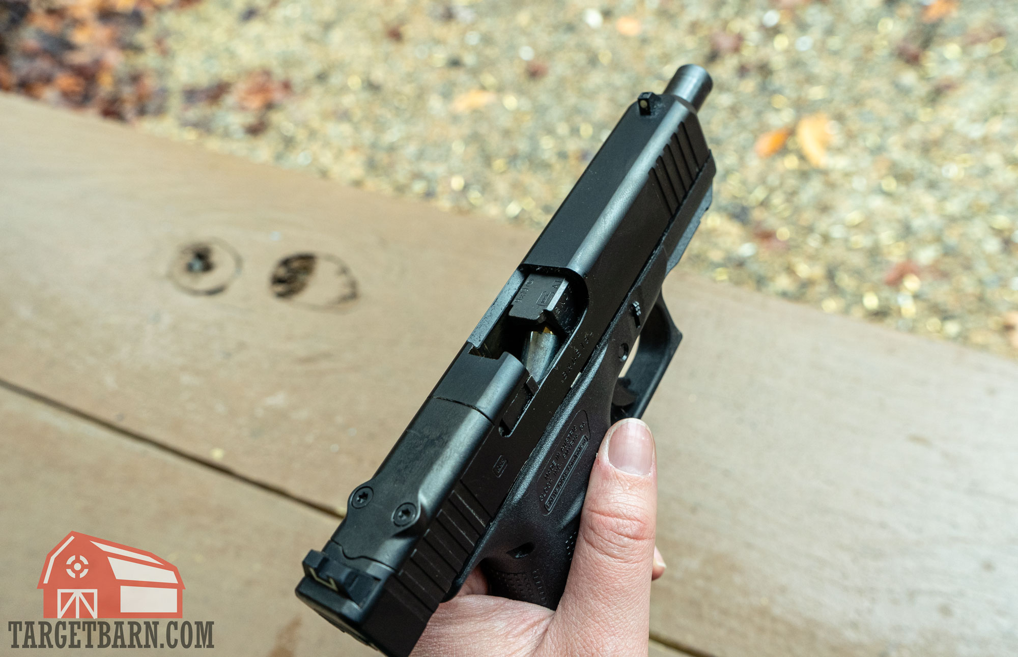 showing a failure to feed experienced during the magtech steel case 9mm review