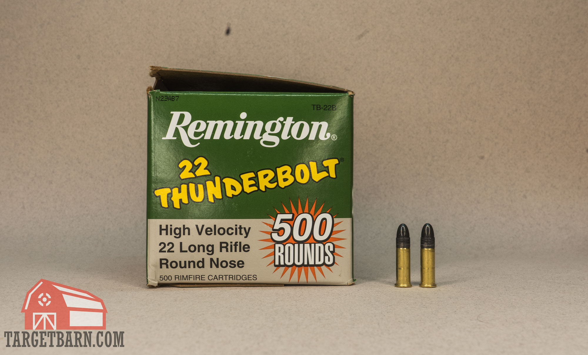 a box and two rounds of remington thunderbolt