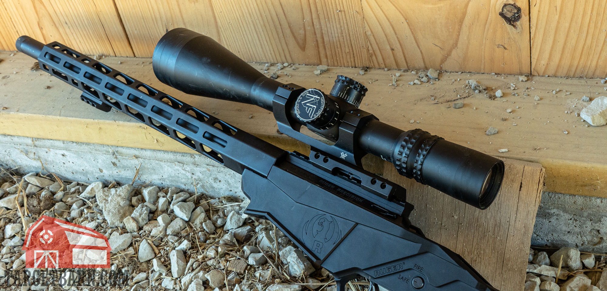 a nightforce scope on a ruger .22lr rifle