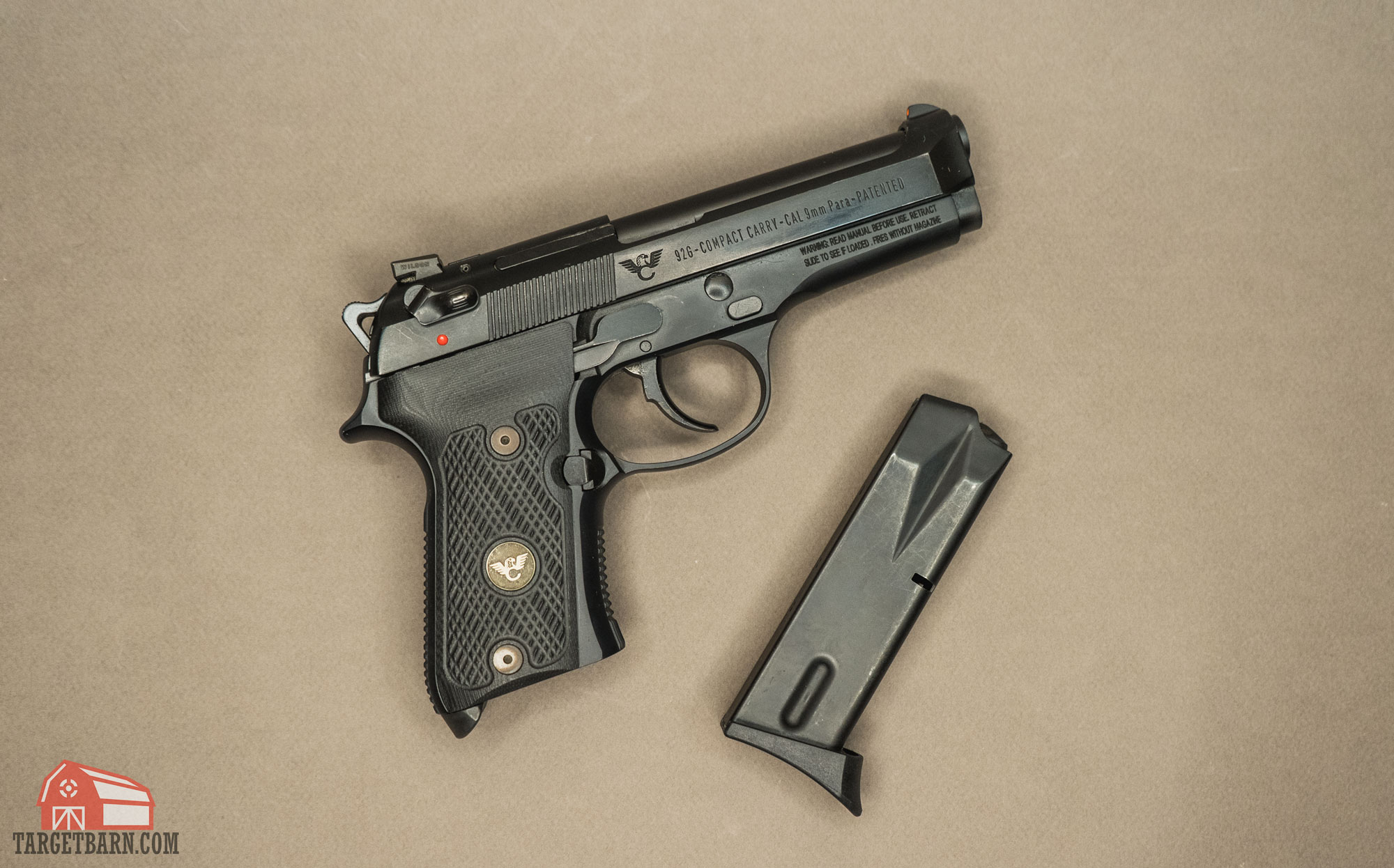 a pistol with detachable magazine