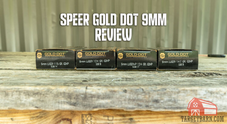 four boxes of speer gold dot next to each other