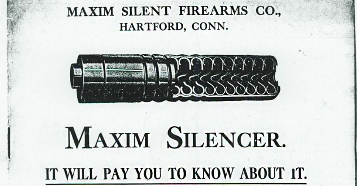 an advertisement for the first maxim silencer