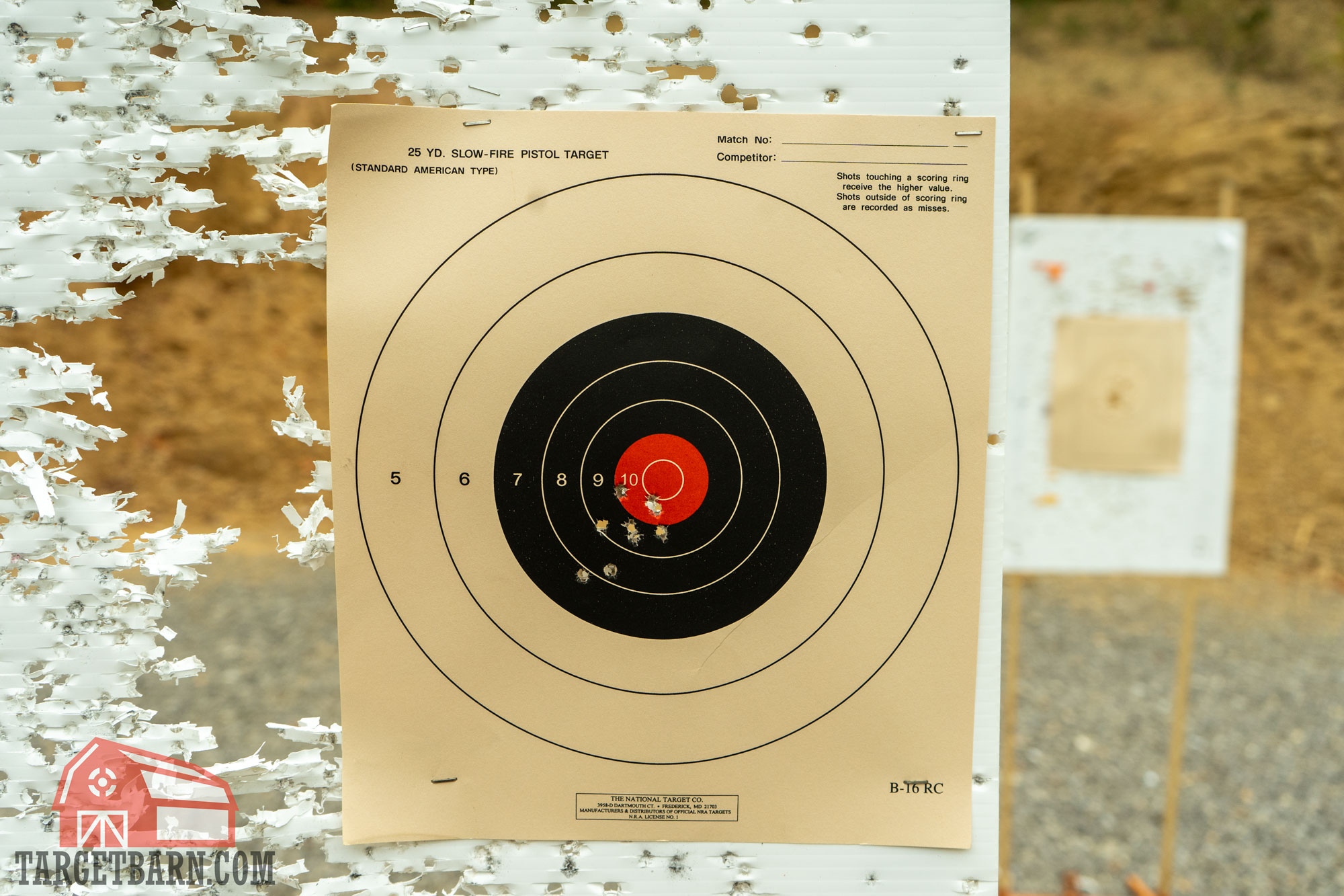 a target after shooting 10 rounds for the remington thunderbolt .22lr review