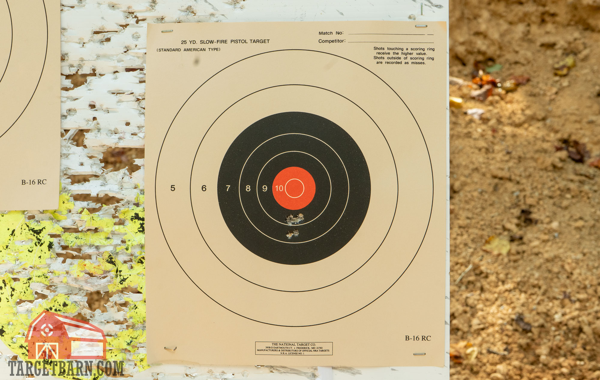 a target after being shot with federal automatch showing its accuracy