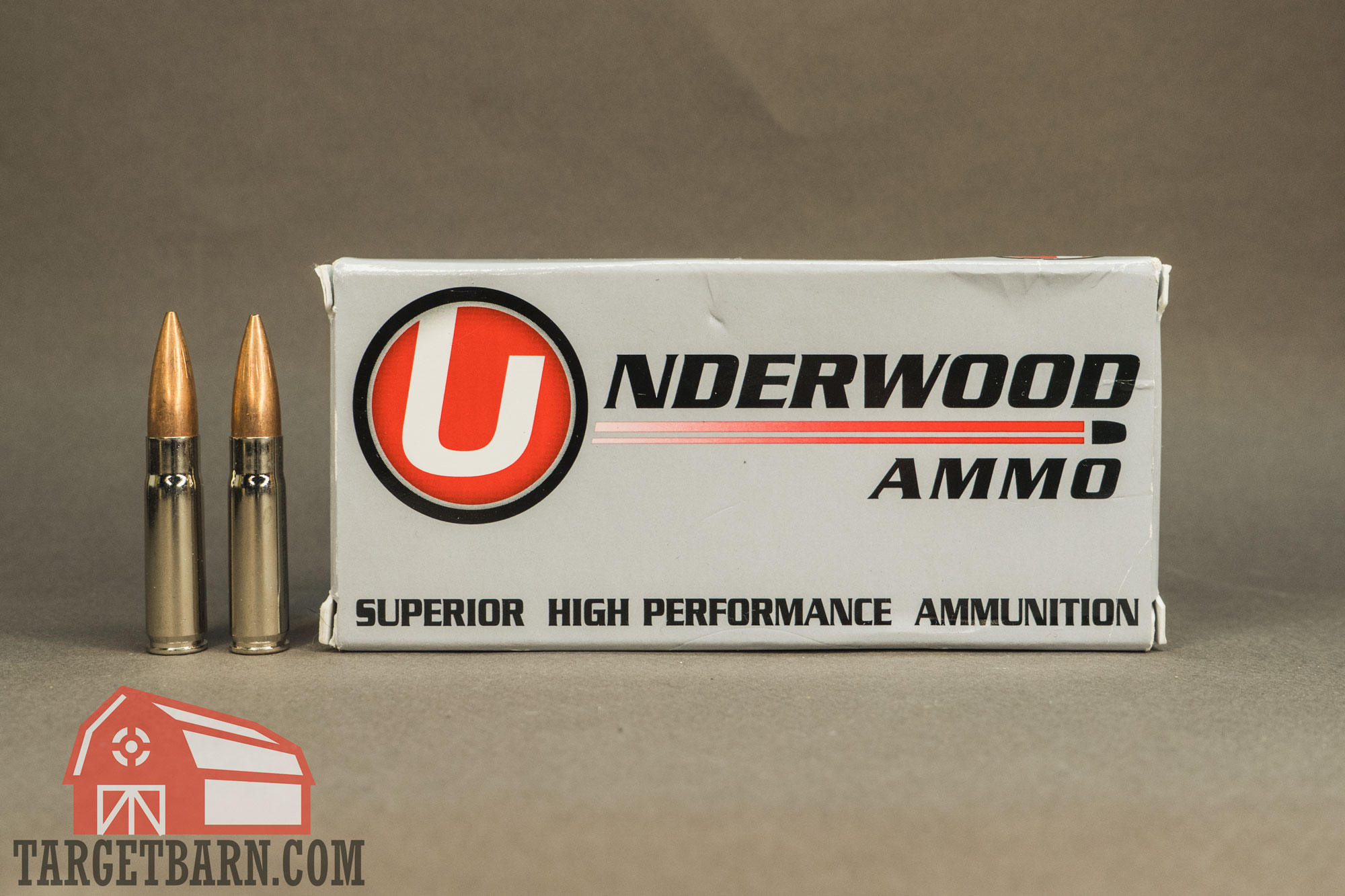 a box and two rounds of underwood ammo 300 blackout